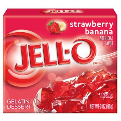 Jello fraise banane